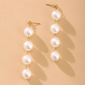 Anthropologie Pearl Dangle Earrings